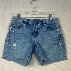 GAP Cutoff Denim Jean Shorts Size 4/27 Distressed Frayed Hem